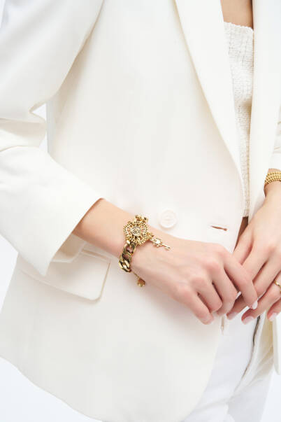 Braza Gold Plated Heart Chain Bracelet - 2