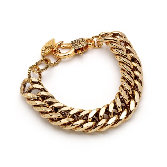 Tied Gold Plated Chain Bracelet 