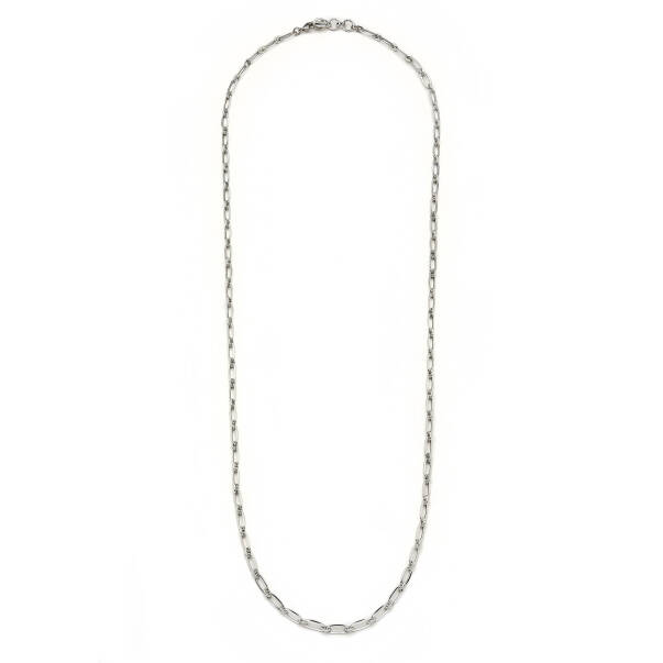 Calm Silver Plated Chain Necklace - 1