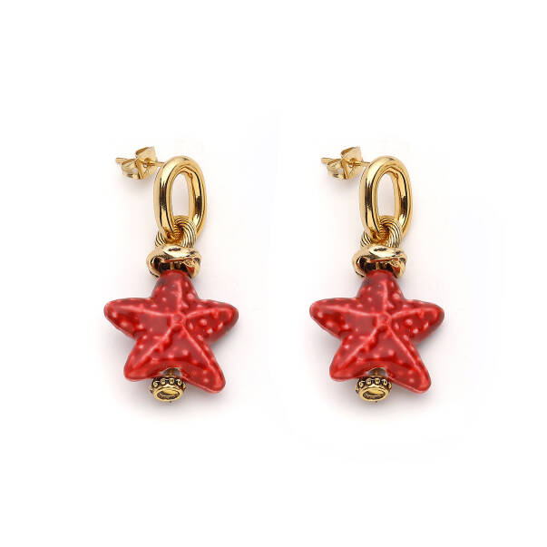 Camea Gold Plated Pinned Earring - 1