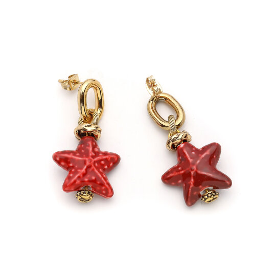 Camea Gold Plated Pinned Earring - (1)