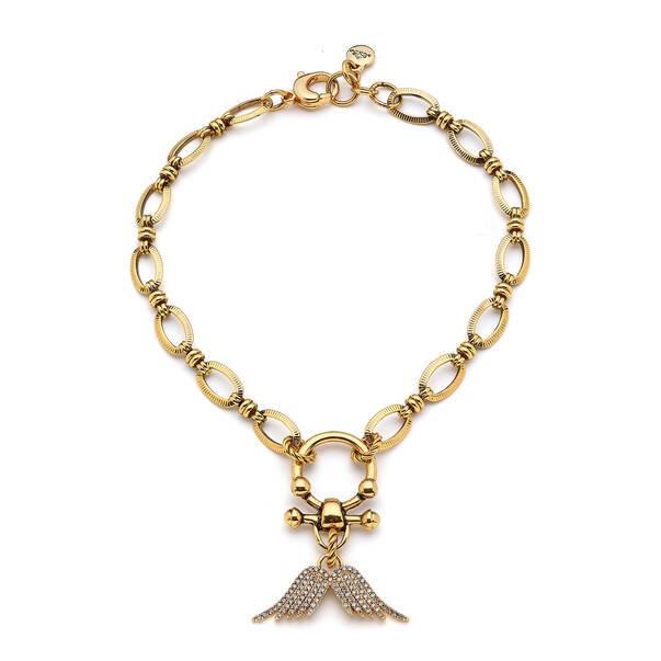 Camelia Zirkon Charm Kalın Zincir Kolye - 1