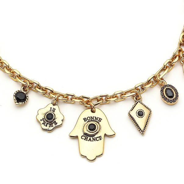 Cassie Zirkon Altın Kaplama Charm Kolye - 3