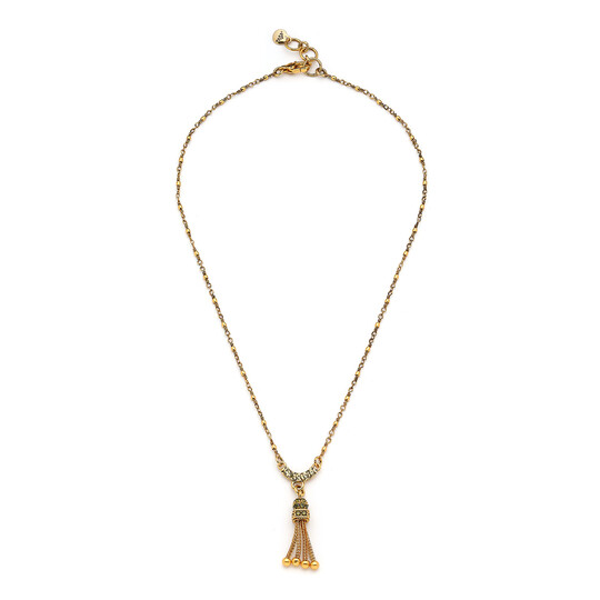 Cestor Zircon Tassel Necklace 