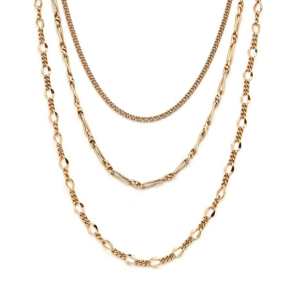 Chain Reaction Gold Plated Chain Necklace - 2