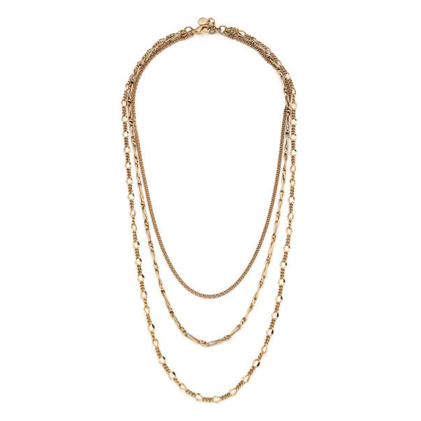 Chain Reaction Gold Plated Chain Necklace - 1