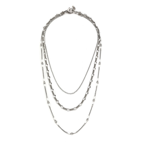 Chains Gümüş Kaplama Zincir Kolye 