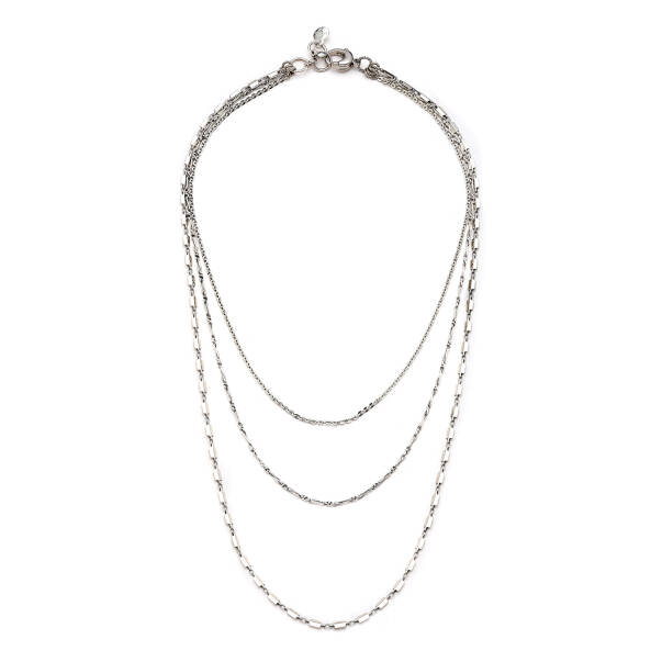 Chains Silver Plated Necklace - 2