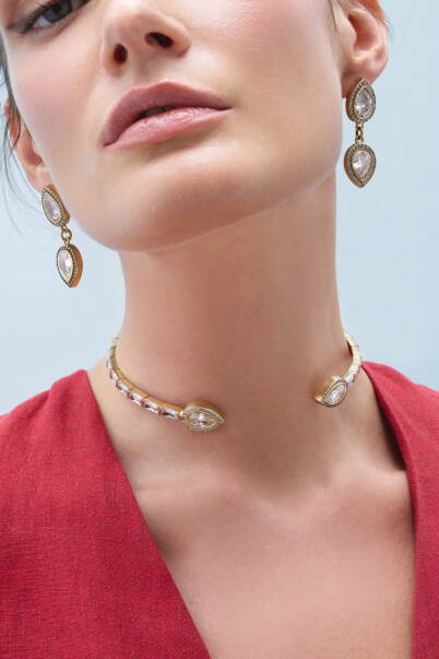 Charlotte Crystal Gold Plated Necklace - 3