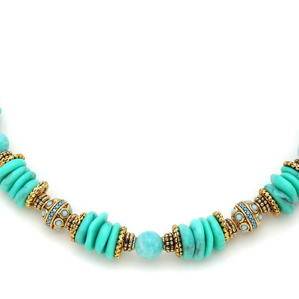 Charm Turkuaz, Amazonit Doğal Taş Kolye - 3