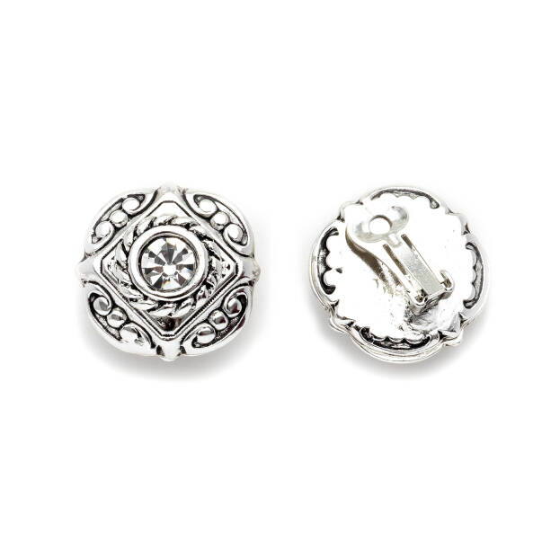 Charmed Gümüş Kaplama Klipsli Küpe - 2
