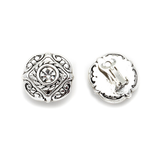 Charmed Silver Plated Clip-On Earrings - (1)