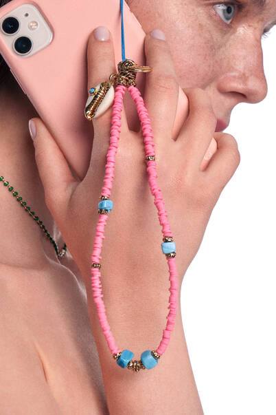 Charming Pembe İp Telefon Aksesuarı - 2