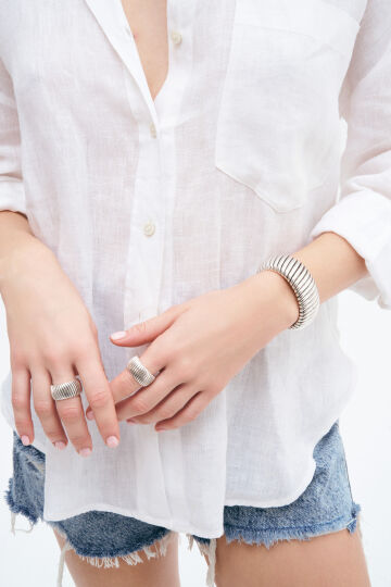 Chic Rebel Silver Plated Ring - (1)