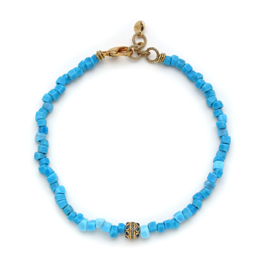 Cieloceana Turquoise Zircon Gold Plated Necklace - 