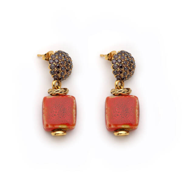 Ciro Gold Plated Pinned Earring - 1