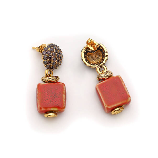 Ciro Gold Plated Pinned Earring - 2