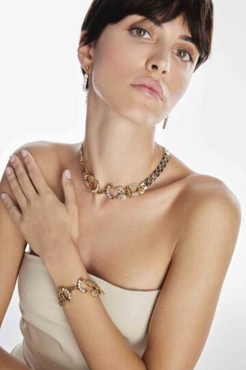 Claudia Zirkon Altın Kaplama Zirkon Zincir Kolye - (1)