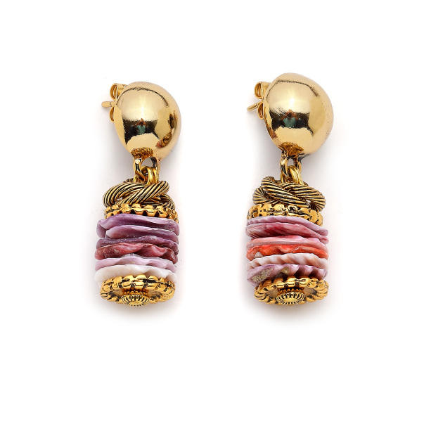 Coastal Shell Pinned Earrings - 1