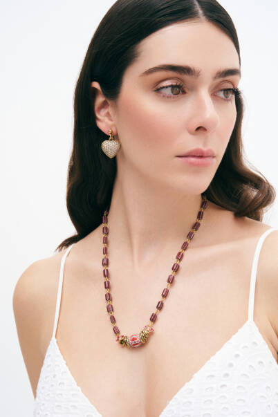 Connected Cam Boncuk Mercan Kolye - 3