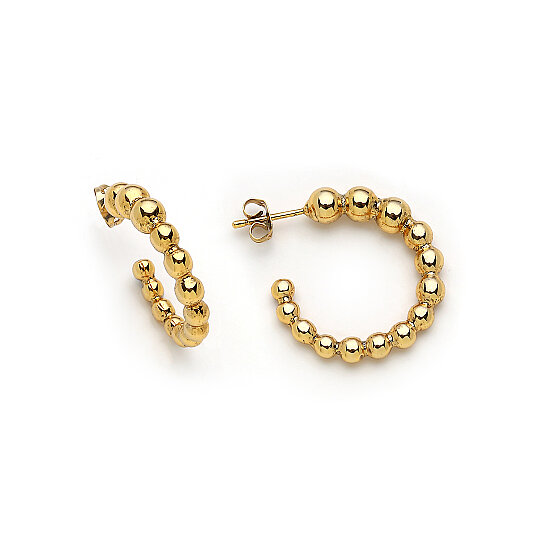 Coor Gold Plated Hood Pinned Earrings - 