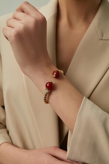 CORAL BALL BRACELET
