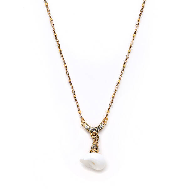 Cordelia Gold Plated Seashell Chain Necklace - 3