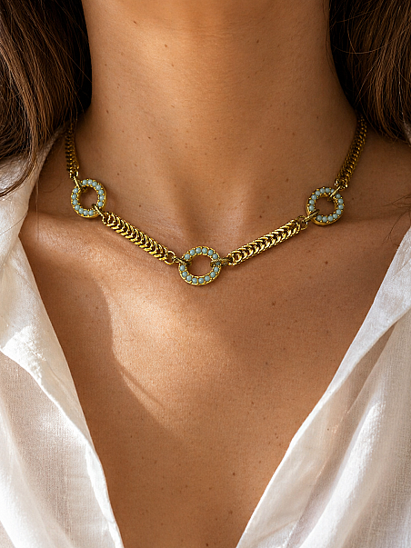 Corsica Gold Plated Chain Necklace - 2