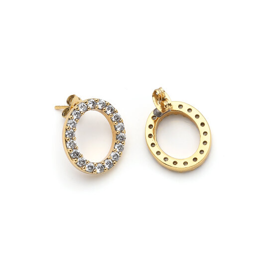 Cristie Gold Plated Stud Earrings - (1)