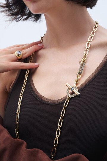 Crystal Clarity Zirkon, Altın Kaplama Yüzük - (1)