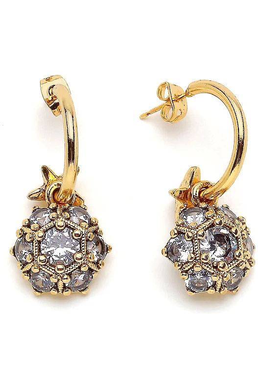 Crystie Zirkon Charm İğneli Küpe 