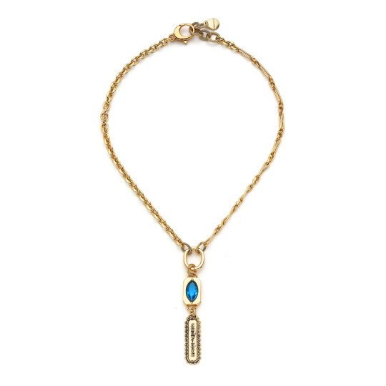 Cyrene Eye Charm Gold Plated Chain Necklace - 