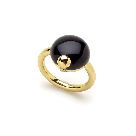 Darky Onyx Gold Plated Ring