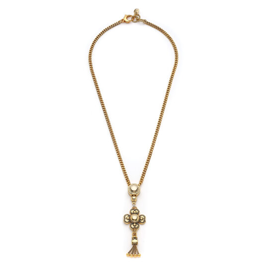 Destine Clover Charm Gold Plated Chain Necklace - 