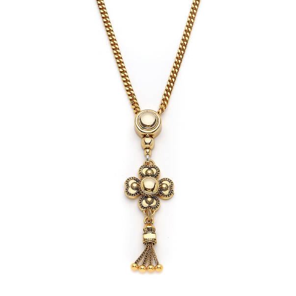 Destine Clover Charm Gold Plated Chain Necklace - 2
