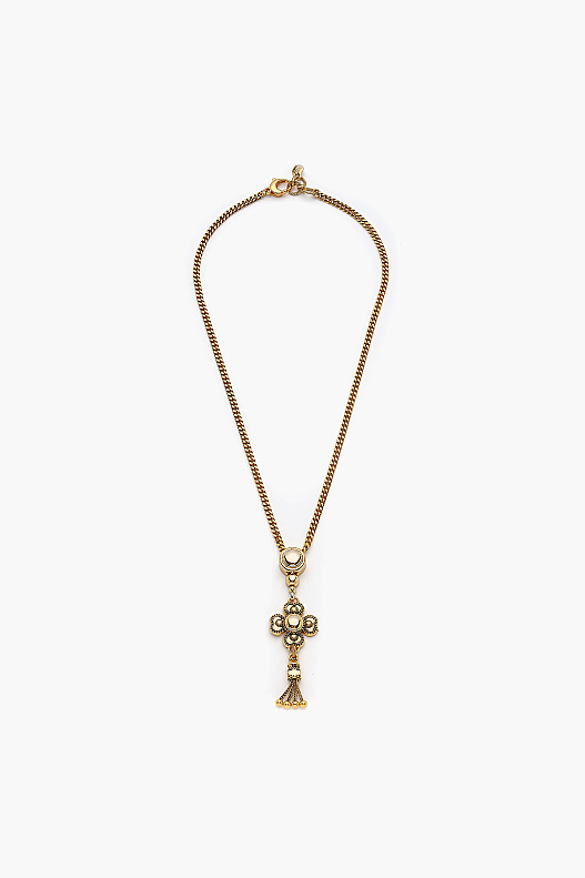 Destine Clover Charm Gold Plated Chain Necklace - 