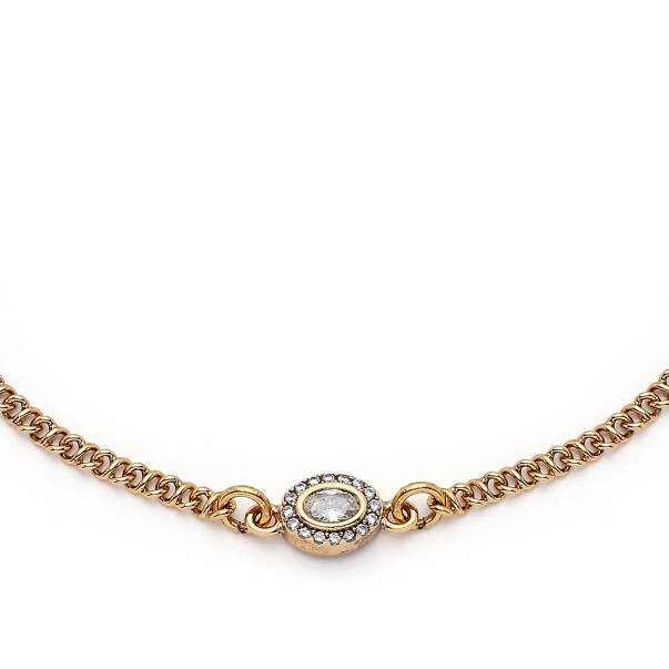 Dewdrop Zircon Drop Charm Chain Necklace - 3