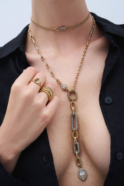 Dewdrop Zirkon Damla Charm Zincir Kolye - 4