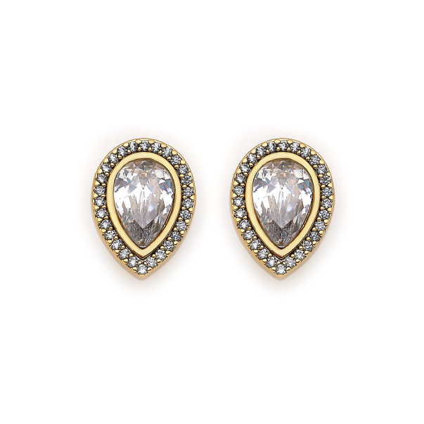 Drops Of Joy Zircon Evening Pinned Earrings - 1