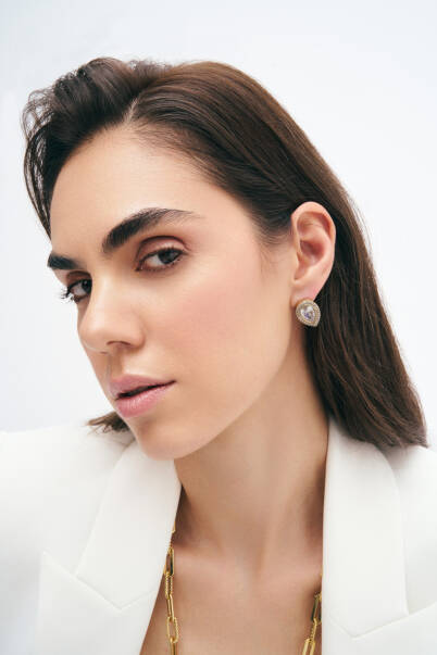 Drops Of Joy Zircon Evening Pinned Earrings - 4