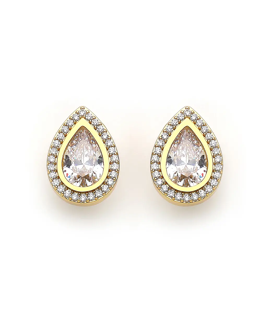 Drops Of Joy Zircon Evening Pinned Earrings