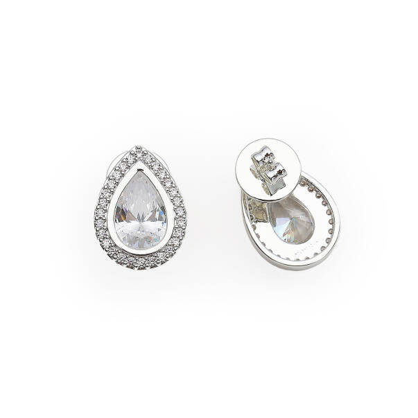 Drops of Light Silver Plated Pinned Earrings - 2