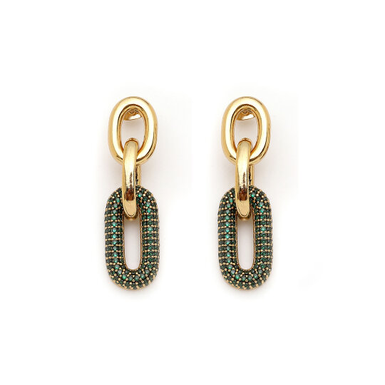 Dune Gold Plated Pinned Earrings - 