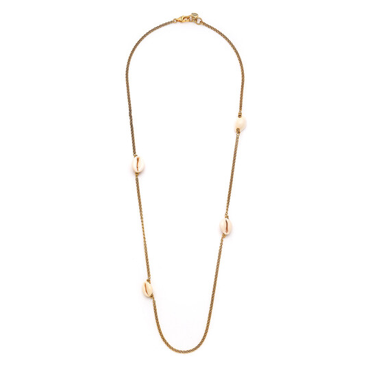 Dylan Gold Plated Seashell Charm Chain Necklace 
