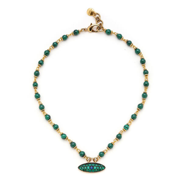 Earth Song Eye Charm Malachite Necklace - 1