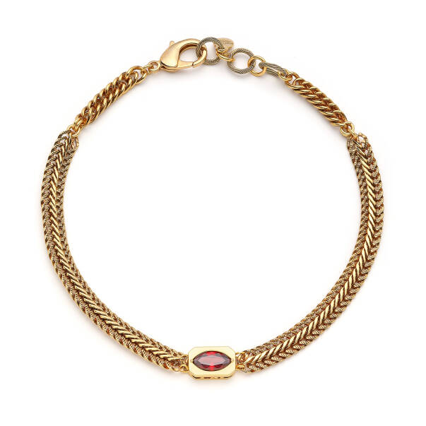 Elara Zircon Eye Charm Gold Plated Chain Necklace - 1