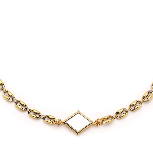 Elenor Gold Plated Chain Necklace - (1)