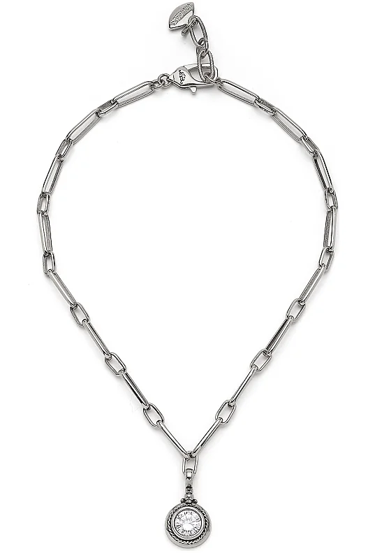 Emma Silver Plated Chain Necklace 