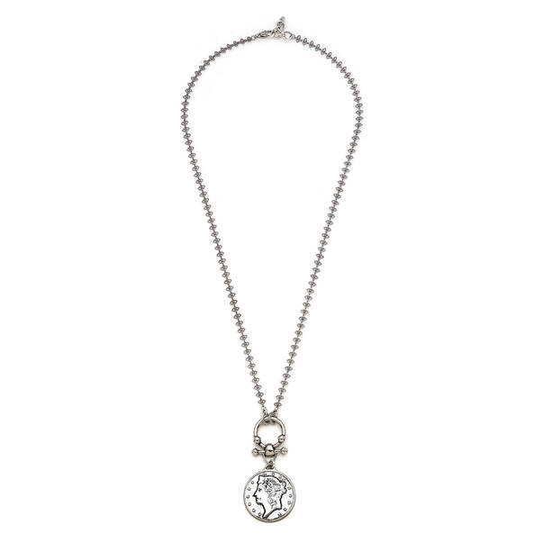 Enjoyment Zirkon Gümüş Kaplama Charm Zincir Kolye - 1