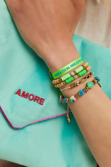 Envia Yeşil Ahşap Bilezik - (1)